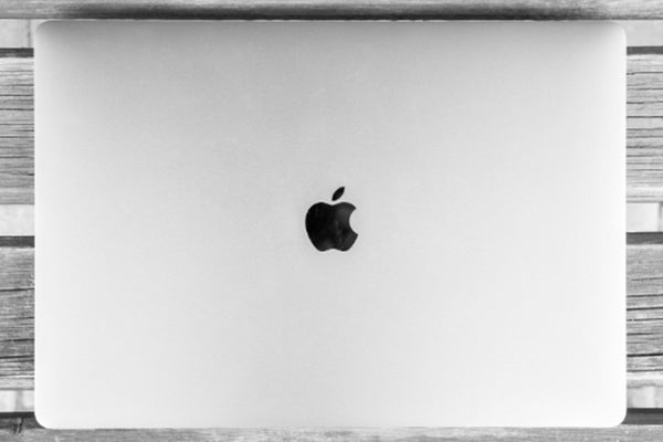 Top view of a closed MacBook